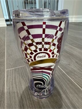 Vintage Coca Cola Royal Caribbean Insulated Cold drink Travel Cup Screw on lid